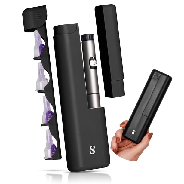 Maletín de viaje para insulina STRAWBERRY & CO DailyEase con dispensador de objetos punzantes