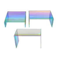 Magideal - 1 Juego De Elevadores De Exhibición De Acrílico, Accesorios De Rectangulares, Estante De Joyería, Soporte De Producto Para Postre, Joyería,