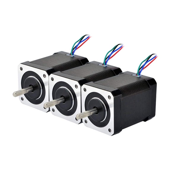 Motor paso a paso STEPPERONLINE 17HS24-2104S bipolar de 60 mm, 3 piezas