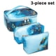 thumbnail image 1 of Bolsa de maquillaje de 3 piezas, neceser portátil, organizador de viaje, resistente al agua, para mujer, mármol, 1 of 8