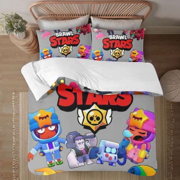 brawl stars Soft 3D Printed Duvet Cover Bedding Set with Comforter Cover 3 Piece Set