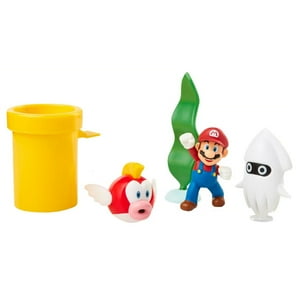Total E-Commerce - Juguete Set Super Mario Escena Bajo Agua 6Cm Nintendo