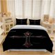 thumbnail image 1 of 3pcs Artistic Cross Design Pattern Set Soft and Comfortable Bedding Set Suitable for All Seasons, 1 of 5
