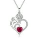 thumbnail image 1 of Colgante con piedra de nacimiento con colgante de corazón de plata de ley, 1 of 5