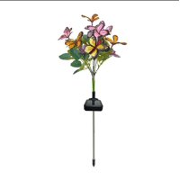 Click Ventas - Lámpara Solar Para Cesped Con Forma De Mariposa De 75Cm