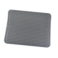 Magideal - Estera De Secado Hecha De, Fácil De Limpiar, Estera Para Fregadero, Estera Para Encimera Para Cajón De Refrigerador, Revestimiento De Cajón, Refrigera Gris Oscuro