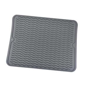 Magideal - Estera De Secado Hecha De, Fácil De Limpiar, Estera Para Fregadero, Estera Para Encimera Para Cajón De Refrigerador, Revestimiento De Cajón, Refrigera Gris Oscuro