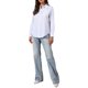 thumbnail image 2 of INSPIRE CHIC Camisas Casual con Botones para Mujer Blusa de Manga Larga Enrollada con Cuello L Blanca, 2 of 6