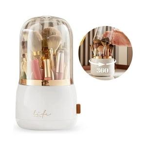 Genérico - Cosmetiquero Giratorio Organizador Maquillaje Blanco Talla Unica