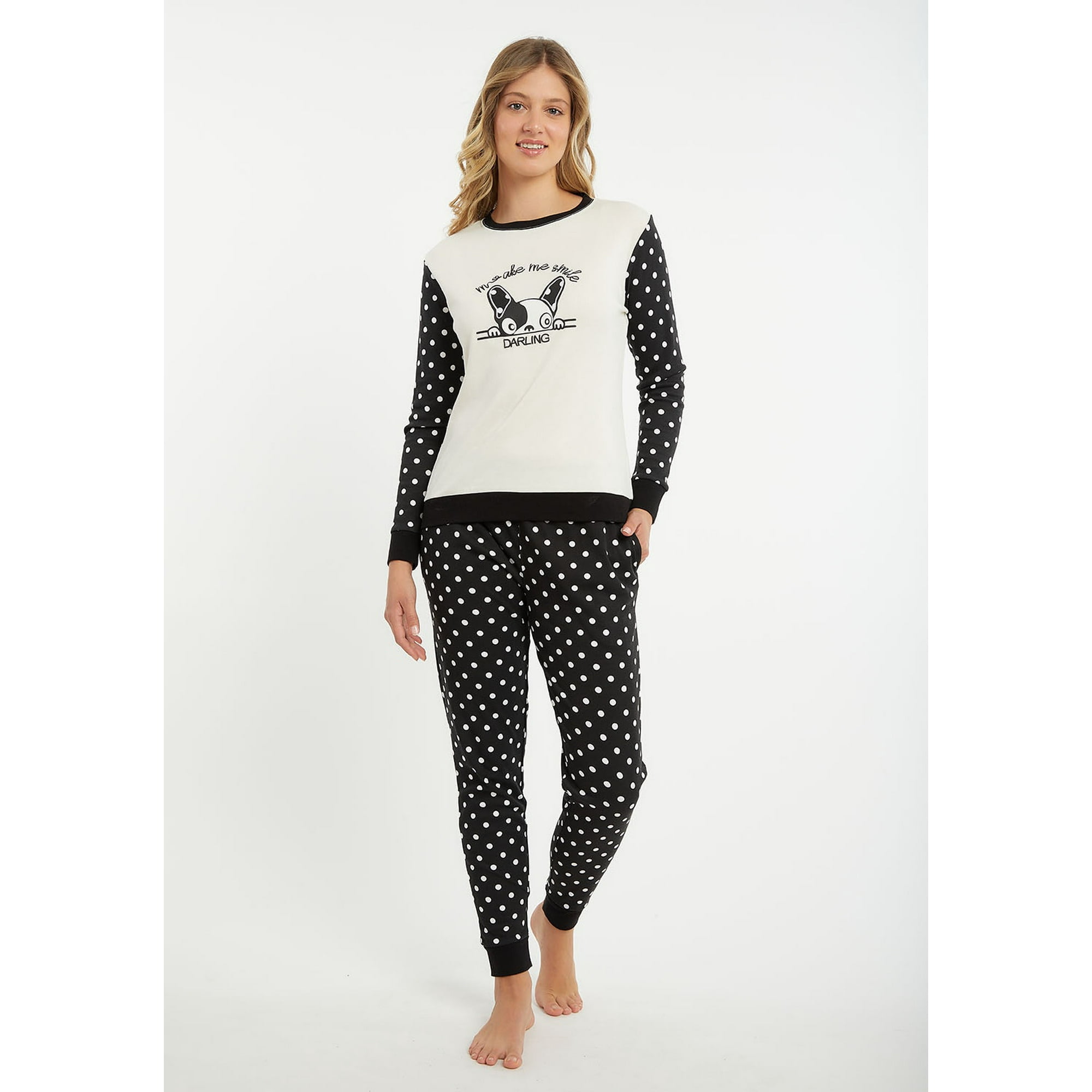 Pijama Dama Lider Camisas De Dormir Pijama Algodón Invierno Mujer