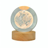 Genérico - Lampara Bola De Cristal Led Globo Mundo