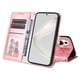 thumbnail image 4 of Funda tipo cartera FOXDOCK para Huawei Nova 11 , diseño girasol en relieve, cuero PU, cierre magnético, soporte y tarjetero, 4 of 5