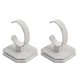 thumbnail image 5 of 2 Velvet C-Type Jewelry Bracelet Bangle Watch Display Rack Stand Holder Gris, 5 of 5