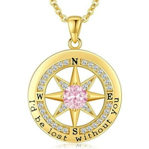 Collar Heshpaws Compass Necklace Mujer