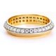 thumbnail image 2 of Anillos de Boda Delicados de Oro para Mujer con Acabado Cepillado Anillos de Plata Esterlina 925 Corte Redondo CZ Anillo de Diamante Simulado Anillos de Eternidad de Oro para Ella, 2 of 7