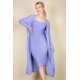 thumbnail image 1 of Cárdigan de Canalé y Vestido Midi Ajustado con Tirantes Finos, 1 of 2