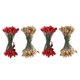 thumbnail image 2 of 200 Unids Bayas De Doble Cabeza Artificial DIY CRAFT DARK ROJO Dorado, 2 of 5