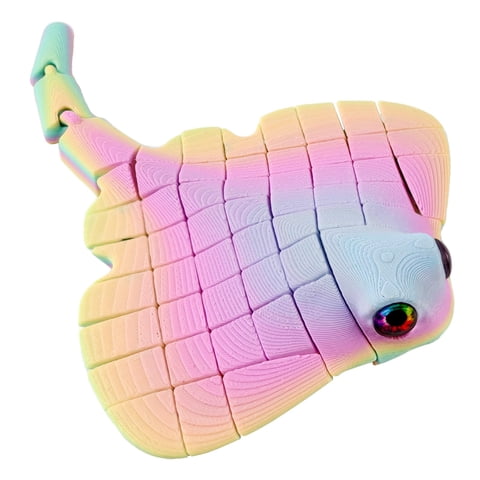 Juguete Fidget Toy Oyeftp Manta Ray Articulado Para Animales Marinos Pla