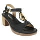 thumbnail image 3 of Sandalia New Walk Tira en T Negra, 3 of 6