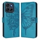 thumbnail image 1 of Funda cartera mariposa para Motorola Moto G56 con soporte y ranuras para tarjetas Azul, 1 of 5