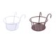 thumbnail image 1 of 2x Metal Plant Flowerpot Cesta Colgante Titular De Hierro Arte Pot Jase Soporte, 1 of 3