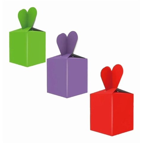 Genérico - Set 6 Caja Regalo Dulces Cotillón Diseño Corazón Eventos Jhn