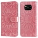 thumbnail image 5 of Funda tipo cartera FOXDOCK para Xiaomi Poco X3 NFC , diseño girasol en relieve, cuero PU, cierre magnético, soporte y tarjetero, 5 of 5