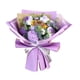 thumbnail image 2 of Ramo De Flores De Ganchillo, Aniversario De Primavera, Girasol Artificial Hecho A Mano En Casa, Color Morado, 2 of 5