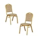 thumbnail image 1 of Pack 2 Silla Tapizada Eventos Fiestas Conferencias Comedor - Dorado, 1 of 5