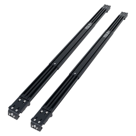 Barras de Techo Transversales Premium Black Ajustables 160cm 100kg Railing Elevado