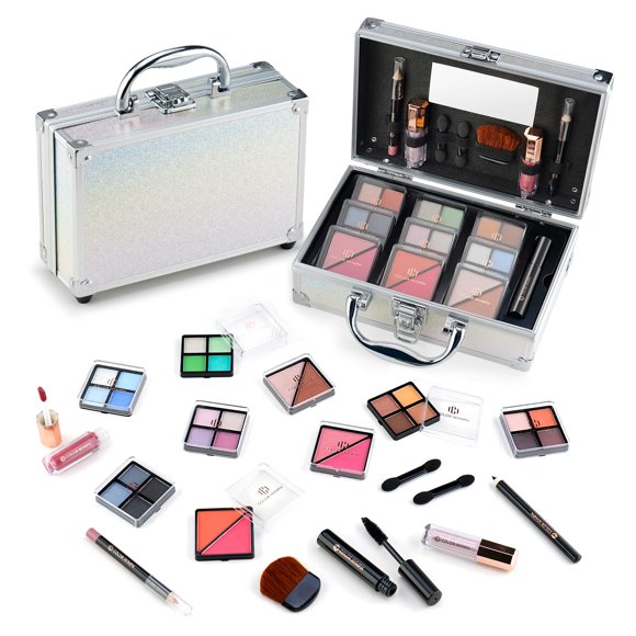 Kit de maquillaje Color Nymph para adolescentes con funda de tren y espejo