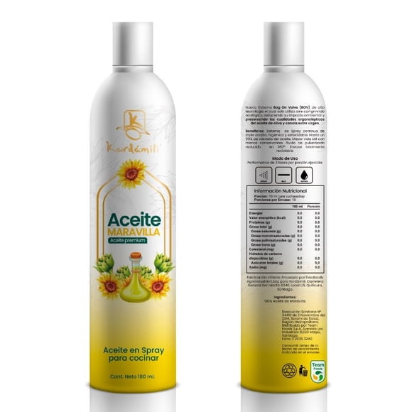 Aceite Maravilla Botella, 180 ml