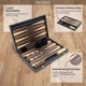thumbnail image 2 of Juego de backgammon BESTCHIC de madera, tablero plegable de 15 pulgadas, 2 of 9