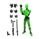 thumbnail image 3 of Figura De Acción Masculina Móvil Con Múltiples Articulaciones Impresa En 3D Para Juegos De Rol De Colección, Verde Y Negro, 3 of 3
