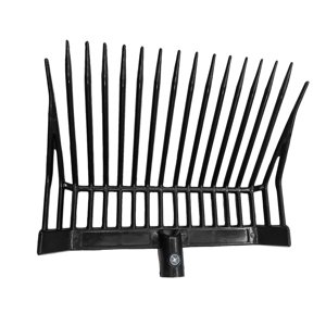 Ioensy - Cabeza De Horca Para Rastrillo De Estiércol De Caballo, Cabezal De Repuesto De Horquilla Para Estiércol De Caballo, Color Negro