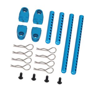 Magideal - De Carrocería Para Coche Rc 1/10, De Aleación De Aluminio, Portátil, Con Clip R, Reemplazo Directo De Accesorios, Poste De Carrocería Para Coc Azul