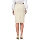 thumbnail image 3 of Falda lápiz INSPIRE CHIC para mujer de longitud hasta la rodilla, cintura alta, elegante, para oficina, con cinturón S Apricot, 3 of 6