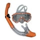 thumbnail image 3 of Máscara de buceo con esnórquel, con cubierta para la nariz, equipo de esnórquel a prueba de fugas para adultos, máscara de natación para buceo bajo el Naranja, 3 of 5