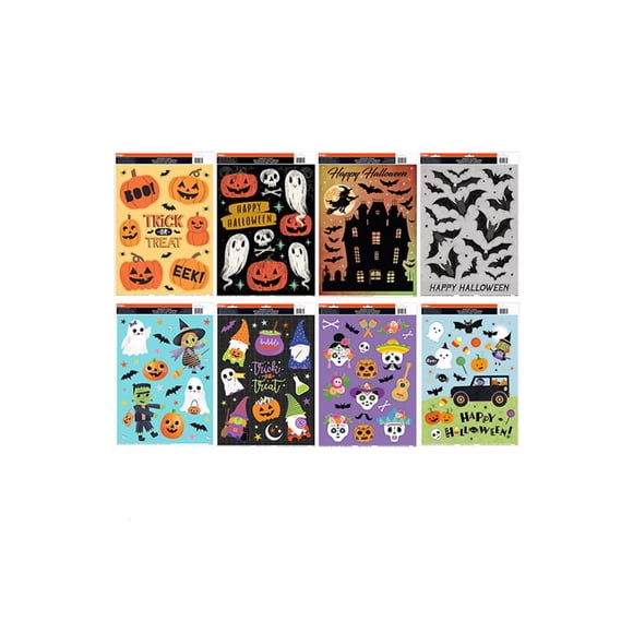 Surtido de pegatina IG DESIGN para decoración de Halloween, 48 unidades