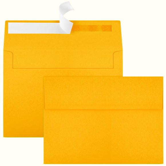 Sobres Joyberg 5x7 paquete de 50 amarillos autoadhesivos