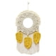 thumbnail image 4 of Tapiz para colgar en de macramé, decoración tejida, adorno decorativo hecho de Boho, artesanía, borla bohemia para decoración Amarillo, 4 of 5