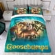 thumbnail image 4 of Escalofríos Conjunto de sábanas temático, trío de piezas, cómodo y amigable con la piel, diseño único, regalo de decoración para el hogar para familiares, amigos y fans,140cm *210cm, 4 of 6