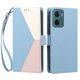 thumbnail image 3 of Funda Cartera Tricolor para Motorola Moto G05 con Soporte, Azul Claro, 3 of 6