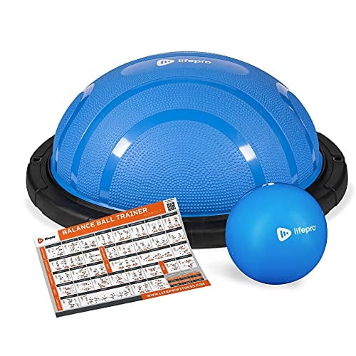 Pelota Deportiva Lifepro Half Con Base, Capacidad De 200 Kg