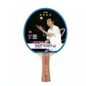 Paleta De Ping Pong Sensei 4 Star Negra Y Roja