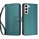thumbnail image 3 of Funda Cartera Trébol para Samsung Galaxy S22 5G con Ranuras Tarjetas y Carga Inalámbrica Verde oscuro, 3 of 6