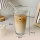 thumbnail image 4 of Set 2 Vasos Vidrio con Bombilla y Tapa Lineas 380ml, 4 of 10
