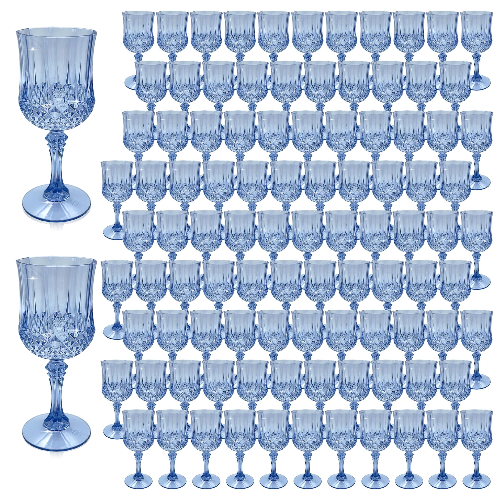 Vasos Para Beber Leyiqu Copas De Vino De Plástico 17x7 Cm Azul