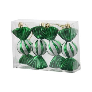 Magideal - 4 Piezas De Decoración Colgante De Dulces Navideños Con Cuerda, Divertidas Decoraciones Para Árboles De Navidad Para Aniversario De Bodas, Decoración Verde