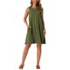 thumbnail image 1 of INSPIRE CHIC Vestidos de Verano para Mujeres Vestido de Tanque de Regreso a Clases Casual de Playa sin Mangas Suelto Camiseta Vestido con Bolsillos M Verde Militar, 1 of 6
